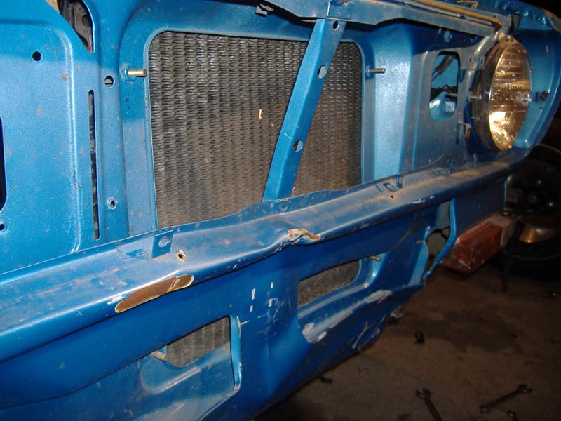Front end damage Front end damage