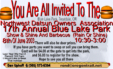 Northwest Datsun Ownes Meeting