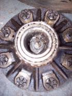 snapped axle stuck in centre