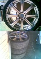 17" Khan Design Mags + Tyres for sale.