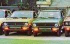 1973 Datsun Lineup at LA County Art Museum (Closeup)