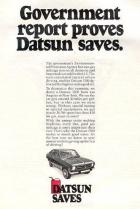 Government report proves Datsun saves.