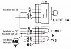 Headlight Low/High Beam Circuit  (USA)