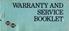 Warranty And Service Booklet