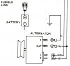  schematic for wiring of internally-regulated alternator