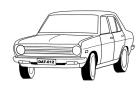 Datsun 1200 Sedan Cartoon