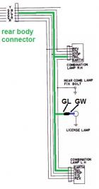 Rear tail lamp circuit